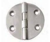 AISI 316 Round Plate Deck Hinge (2-1/2" x 2-1/2')